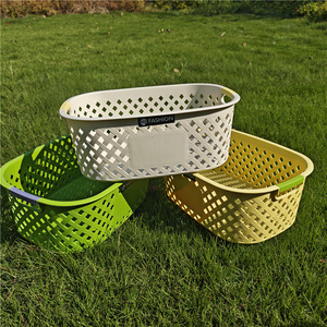 Fashion Storage <b>Baskets</b> Rectangle Plastic <b>Stackable</b> Neatening Storage 39cm Long 26.5cm Wide 14.5cm High - Product Image 2