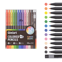 Ensemble de crayons de couleur mécaniques professionnels, 12/24 couleurs de base, crayons de couleur automatiques lisses, fournitures d'art pour étudiants et écoles, modèle