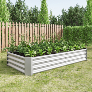 Jardinera Elevada de Acero Galvanizado Estilo Rústico Moderno, para Exteriores, para Verduras, Hierbas, Flores y Frutas, Paquete de 2, MQ USA Warehouse - Product Image 5
