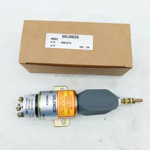 L'excavatrice de haute qualité partie l'arrêt de l'électrovanne d'arrêt de moteur 24V 3864274 pour Cummins Engine 4BT 4B3.9