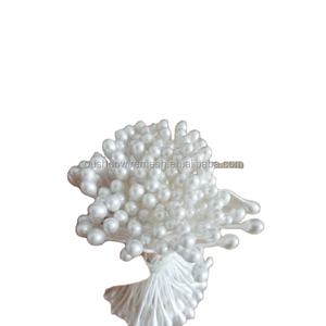 Fournitures <span class=keywords><strong>de</strong></span> <span class=keywords><strong>fleuriste</strong></span> étamines <span class=keywords><strong>de</strong></span> fleurs artificielles en perles blanches <span class=keywords><strong>de</strong></span> bonne qualité pour l'artisanat <span class=keywords><strong>de</strong></span> fleurs et couronnes - Product Image 2