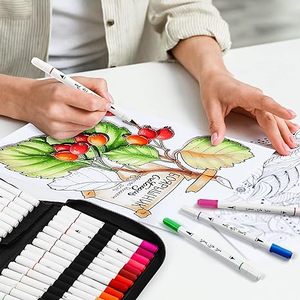 Precio barato de fábrica, juego de marcadores para colorear, rotulador de color, <span class=keywords><strong>rotuladores</strong></span> de pincel de acuarela de doble punta personalizados - Product Image 2