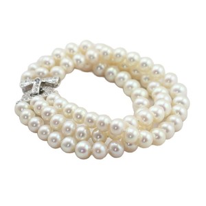 Pulsera de Perlas de Agua Dulce de Alta Calidad de 6-7 mm, Redonda, de 3 Hileras, Anillos de Joyería Hechos a Mano con Múltiples Capas de Perlas - Product Image 5