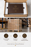 Boîtes d'emballage pour boulangerie blanches de haute qualité, boîtes en papier de qualité alimentaire avec logo personnalisé pour gâteaux au chocolat, pâtisseries, desserts avec dorure à chaud