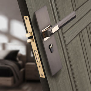 Minimaliste luxe intérieur maison en alliage de Zinc portes poignée appartement intérieur chambre moderne porte principale en bois levier poignées ensemble - Product Image 5