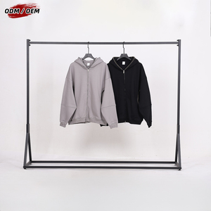 Chaqueta con Capucha y Cremallera para Hombre, Estilo Vintage, Invierno, 385 g/m², Forro Polar, Bordado con Puntada de Seguridad, Cremallera Frontal - Product Image 2