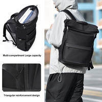 Sac à dos pour ordinateur portable en polyester pour hommes, personnalisé avec logo, imperméable, en tissu Oxford, souple, pour le sport, l'université, l'école, le travail, vente en gros