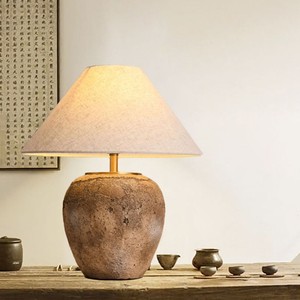 Lámpara <span class=keywords><strong>de</strong></span> mesa <span class=keywords><strong>de</strong></span> cúpula <span class=keywords><strong>cerámica</strong></span> hecha a mano arte olla <span class=keywords><strong>de</strong></span> arcilla tela pantalla lámpara <span class=keywords><strong>de</strong></span> mesa dormitorio Hotel cabecera E27 - Product Image 4