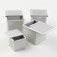 Neue Produktideen 2026 Haus und Küche Backform Schwarze Quadratische Wasserwürfel-Toastbox Brotbackform Kuchenform mit Deckel