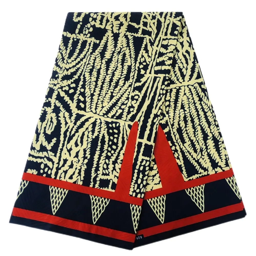 Stampa personalizzata batik African wax Printing fabric 100% poliestere polywax fabric