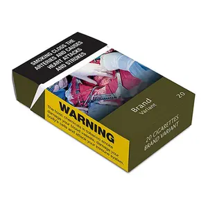 Customized 10 20 Pack Empty Cigarette Pack Cigarettes Case Cigarette Paper Packaging Boxes