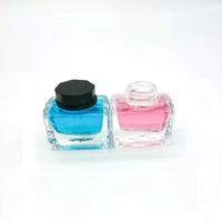 Flacon en verre transparent pour encre de tatouage, 15 ml, 30 ml, avec couvercle