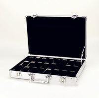 DOER Z105 Boîte de rangement pour montres et bijoux, organisateur de présentation personnalisable à 6/10/24 emplacements, étui transparent pour montres