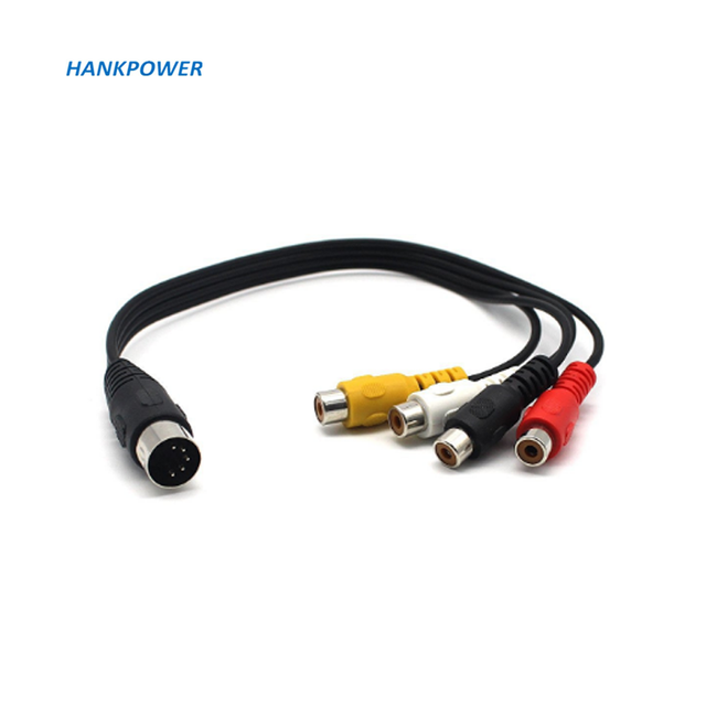4 in 1 MIDI 5Pin Male Din Plug to 4 RCA Female Plugs Audio Cable
