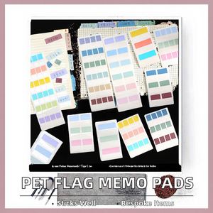Custom Self-Adhesive PET Sticky Notes Page Marker <b>Bookmarks</b> and Index Tabs Flag Memo Pads Premium Stationery - Product Image 2