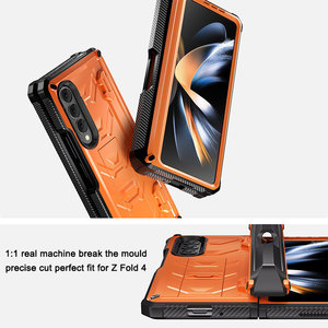 Sang Trọng Trường Hợp Điện Thoại Đối Với <span class=keywords><strong>Samsung</strong></span> Galaxy Z Gấp 4 Armor Trường Hợp Điện Thoại Di Động <span class=keywords><strong>Android</strong></span> Điện Thoại thông minh PC Chất Liệu Chống Sốc Bảo Vệ - Product Image 4