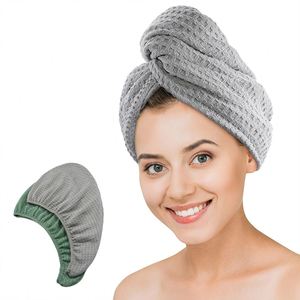 Serviette de séchage pour cheveux en microfibre gaufrée, absorbante, douce et rapide, de haute qualité, prix de gros - Product Image 3