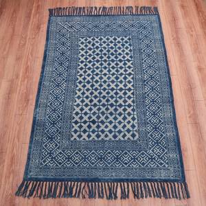 Aztec <b>Block</b> Print Cotton Dhurrie Rug Handmade Boho Area Carpet Floor Rug Home Decor - Product Image 4