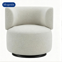 Fauteuil pivotant de style italien, luxueux, moderne, en velours, pour salon
