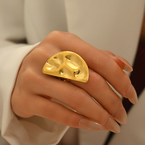 Geometric <b>Open</b> <b>Ring</b> For Women Gold Color Party Jewelry Yiwu Origin JZ1312 - Product Image 1