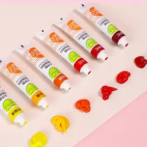 Chinjoo Tube 24 Colors Metal Colors Acrylic Paint Set For Canvas Paper Painting For Artists 3D Acrylic Paint