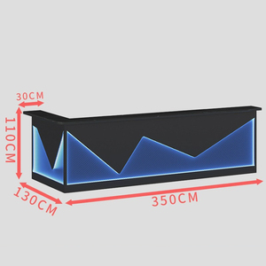 בציר תעשייתי בסגנון בר דלפק חנות קטנה קופה רטרו ביליארד אולם קבלה דלפק קוקטייל דלפק - Product Image 6