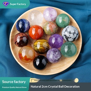 Globe de cristal naturel authentique fait à la main pour la méditation Feng Shui, avec 7 chakras pour la guérison énergétique Reiki - Product Image 6