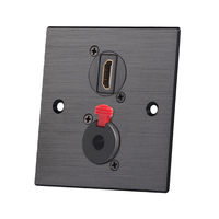 Boîtier de connexion mural multimédia de type 86, double module de type D, prise combinée audio-vidéo CAT5e CAT6 RJ45