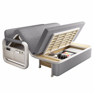 Sofá <span class=keywords><strong>cama</strong></span> con juego de almacenamiento, muebles, dormitorio, <span class=keywords><strong>cama</strong></span>, sala de estar de 3 plazas, sofá <span class=keywords><strong>cama</strong></span> multifuncional extraíble de cuero de lujo inteligente - Product Image 6