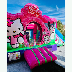 Castillo Inflable <span class=keywords><strong>de</strong></span> Kitty para Fiestas, Casa <span class=keywords><strong>de</strong></span> Brinco con Tobogán para Niñas, Castillo Inflable <span class=keywords><strong>de</strong></span> Dibujos Animados para Niños al Aire Libre - Product Image 3