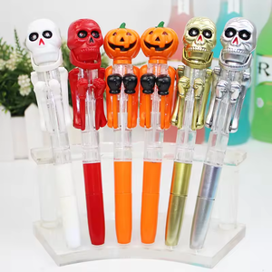 Yaratıcı cadılar bayramı hediye çocuk ödülü sevimli kabak kafa topu noktası kalem kabak boks kalem ile ışık - Product Image 1