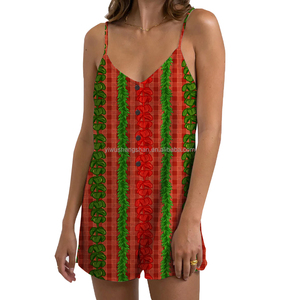 Mono de Verano para Mujer al por Mayor, Estilo Hawaiano, Sin Mangas, con Tirantes, Mono Corto para Mujer - Product Image 3