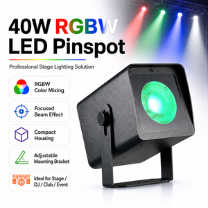 SpotLite 40 40W COB LED Pinspot Light with <b>Remote</b> and Wireless DMX <b>for</b> Concerts, Clubs, Parties - Product Image 2