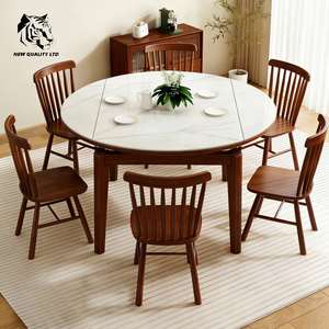 Proveedor chino, mejor precio, logotipo personalizado, gran stock, diseño ecológico, mesa de comedor de madera plegable, muebles para el hogar. - Product Image 6