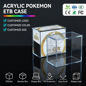 Caja expositora de acrílico al por mayor para juegos de cartas coleccionables con imán potente para cajas de cartas - Product Image 1