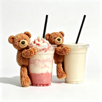 Support de paille en peluche super douce en forme d'ours en peluche avec rembourrage en coton PP pour tasses