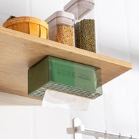 Boîte à mouchoirs en plastique PET de luxe à texture diamantée, murale ou de bureau, pour salle de bain, salon, coiffeuse, distributeur de mouchoirs