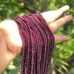 Dark <b>Red</b> Round Stone <b>Beads</b> for Bracelet Making 8mm Approx Strand 20cm Gemstone Supplies - Product Image 3