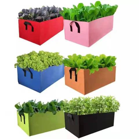 Huasheng Rectangular Felt & Non-Woven Fabric Planting Bag for Vegetables Potatoes Balcony Cultivation Model ZWD Made in China