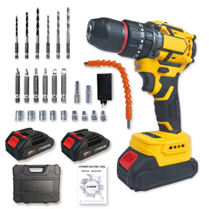 Nuevo kit combinado <span class=keywords><strong>de</strong></span> herramientas para el hogar y mecánica, <span class=keywords><strong>taladro</strong></span> percutor inalámbrico sin escobillas para carpintería - Product Image 1