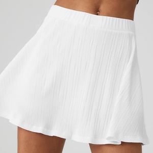 Minifalda de golf de cintura alta a cuadros azul real, falda de diseñador con control de abdomen, faldas para mujer, faldas de golf con volantes neón - Product Image 6