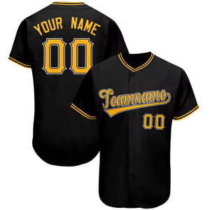 Chemise de sport de style Hip Hop pour jeunes de haute qualité Version de la ville Maillot de baseball avec maille imprimée Polyester Sublimation Logo Number - Product Image 5