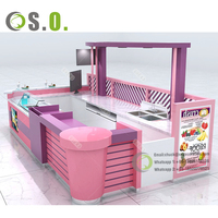 Kiosque à Bubble Tea, Kiosque alimentaire mobile pour centre commercial, Bar à jus, Comptoir de présentation, Vitrine de mobilier pour Kiosque de café
