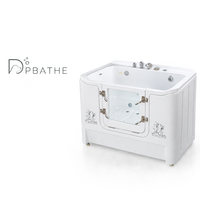 Baignoire Dpbathe pour chiens de taille moyenne, système de rinçage haute pression pour un nettoyage en profondeur du pelage