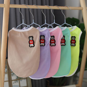 Pet Vest For <b>Dogs</b> And Cats <b>Light</b> Brown Pink Green Yellow Purple Breathable Spring Summer Wear - Product Image 2
