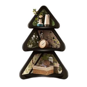 Floor ornaments triangular cabinet retro living room <b>corner</b> storage and shelving <b>unit</b> <b>corner</b> cabinet with multi-layer shelves - Product Image 1