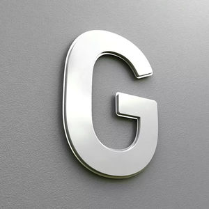 Lettres de l'alphabet <span class=keywords><strong>en</strong></span> acier inoxydable peintes sur mesure BOYANG, non éclairées, pour les entreprises et les écoles, montage mural - Product Image 6