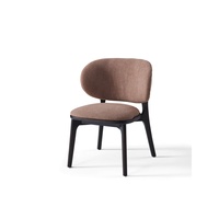 Chaise de salle à manger moderne en microfibre et cuir PU noir mat avec cadre métallique, chaise rembourrée et capitonnée de style nordique