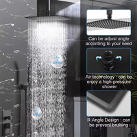 FSH 2025 nickel brossé vanne de douche intégrée installation dissimulée ensemble de douche système de douche caché robinet encastré pour hôtel
