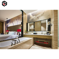 Ensemble de chambre à coucher en bois poli de densité moyenne, moderne et personnalisé, prix de gros, mobilier d'hôtel en bois, matériaux de qualité E1, ISO